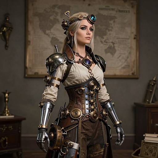 Steampunk Assemblage Woman of History