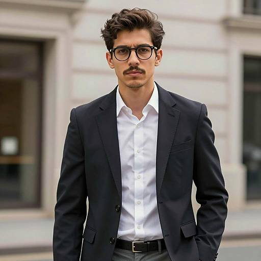 Photorealistic Young Man in Blazer Portrait