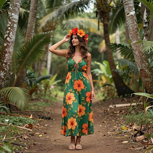 Tropical Costume Shoot in Lush Greens
