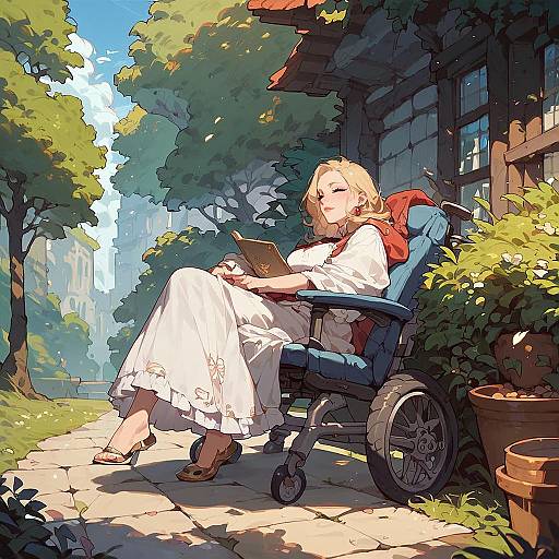 High Score Solo Wheelchair Sitting Portrait