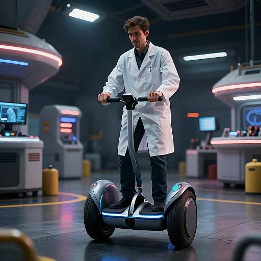 Hybrid Segway in Futuristic Space Colony