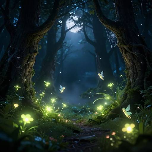 Enchanted Forest at Night Glow