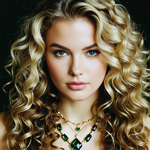 Realistic Woman's Hair and Jewelry Styles