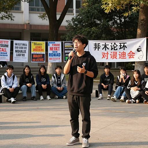 Young Activist Speaking on Social Justice