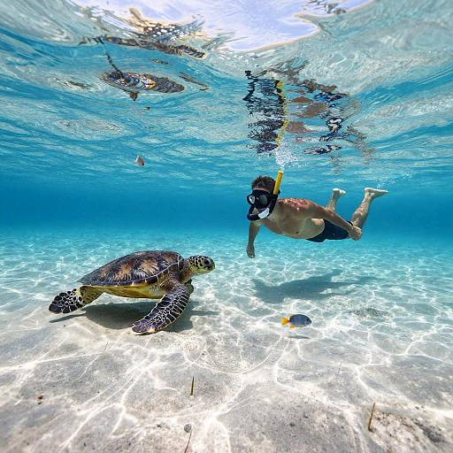 Serene Tropical Snorkeling Scene