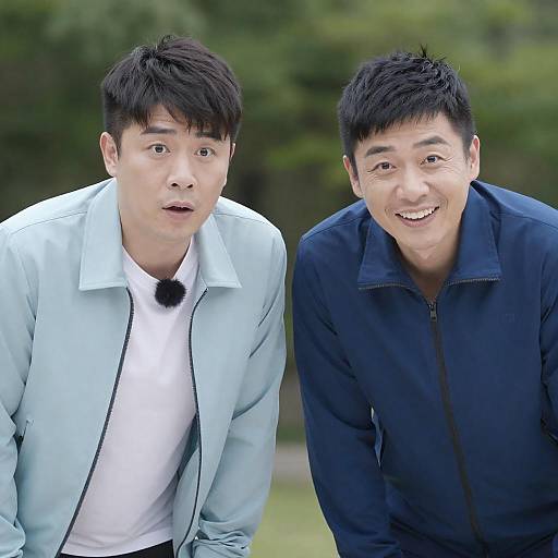 Candid Outdoor Portrait of Two Friends