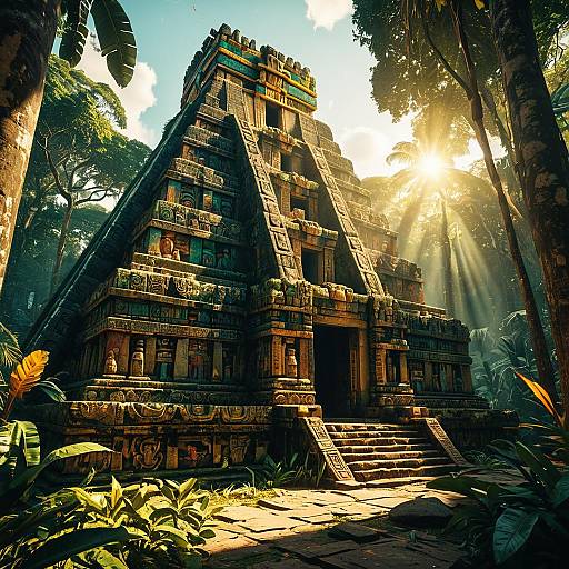 Golden Mayan Temple in Dreamy Dimensions