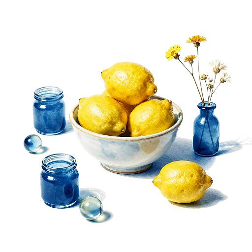 Whimsical Cyanotype Still Life