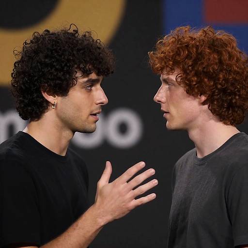 Intense Connection: Curly Haired Men