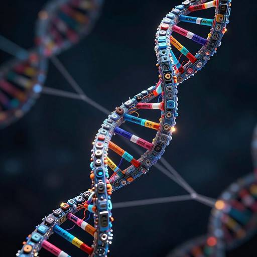 Hyper-Detailed DNA Double Helix Circuitry