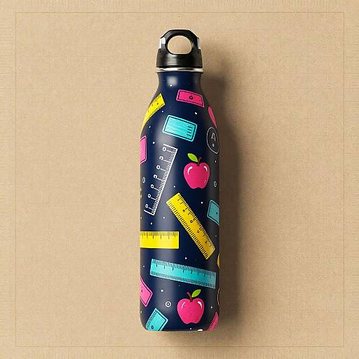 Stylish Teacher-Themed Water Bottle Design