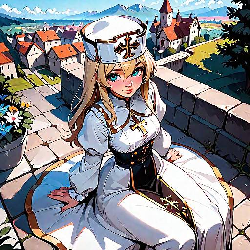 Blonde Priestess at Castle Overlook