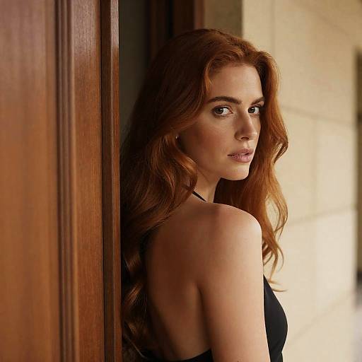 Moody Portrait of a Woman by Door