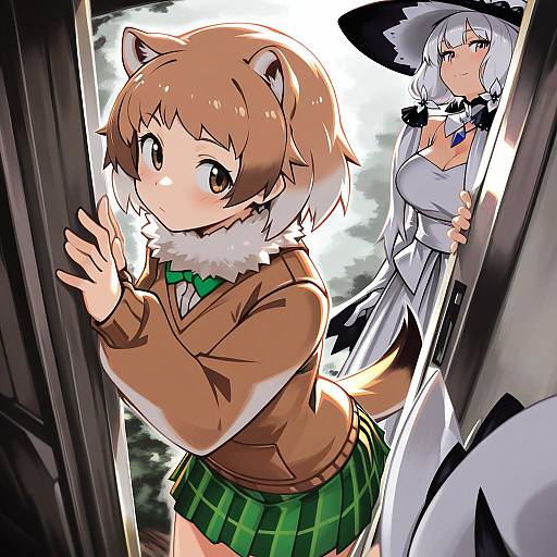 Illustration of Black-tailed prairie dog (kemono friends), kemono friends in the style of Deel (rkeg)