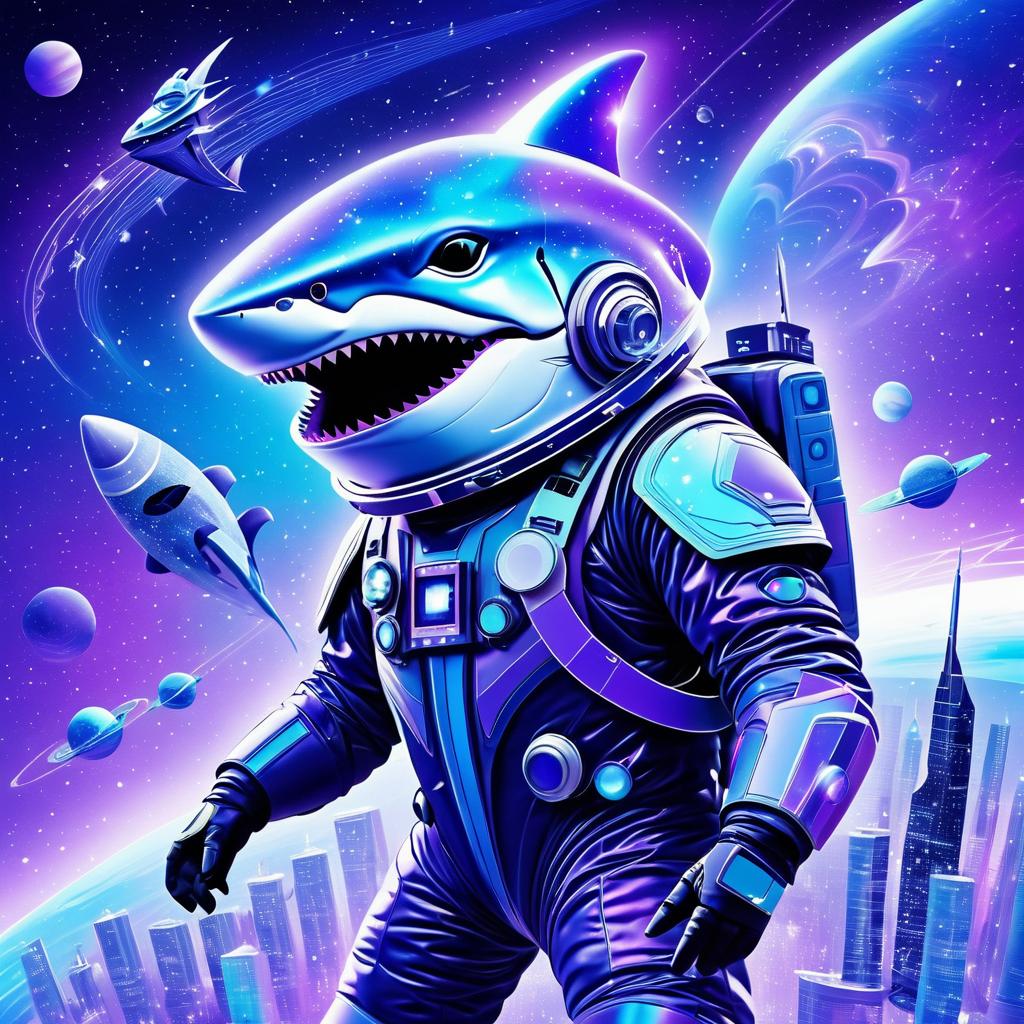 Galactic Shark in Cosmic Adventure