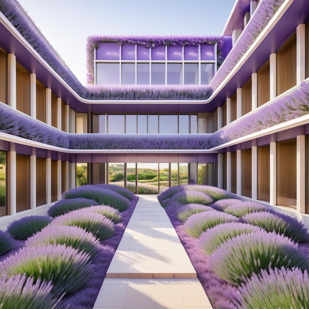 Lavender-Inspired Library Architectural Photography