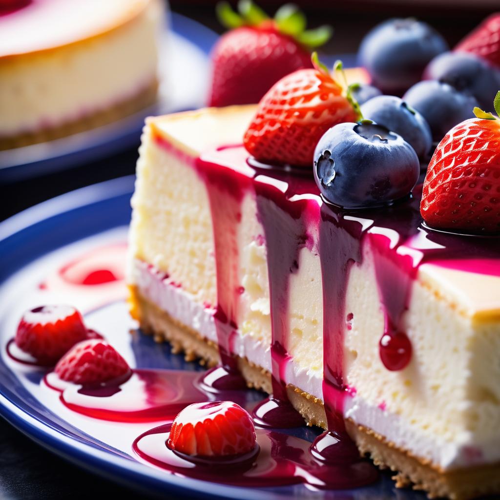 Dreamy Cheesecake Close-Up Photography