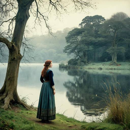 Lady of the Lake by Serene Misty Lake