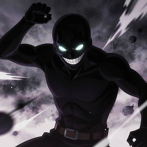 Mysterious Anime Villain in Storm