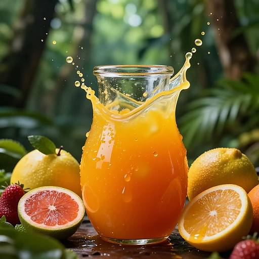 Vibrant Jugo Splash with Fruits