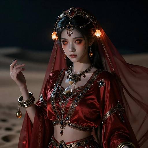 Nocturnal Sand Djinn Empress Portrait