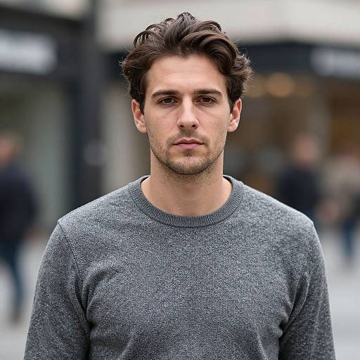 Confident European Man Urban Portrait