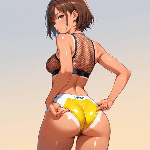 Athletic Cowgirl in Vibrant Sandstorm