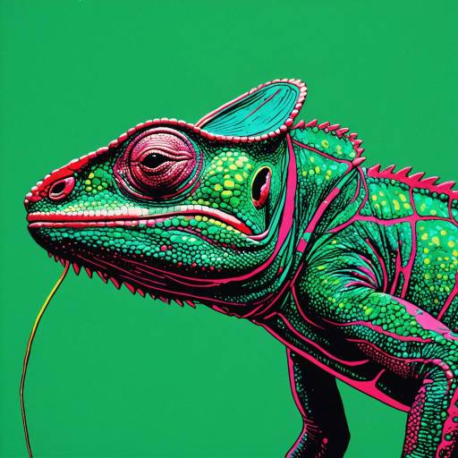 Abstract Chameleon Artwork