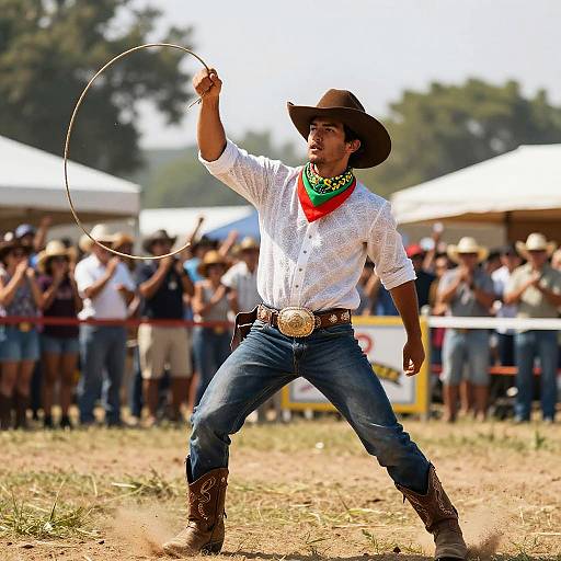 Flamboyant Cowboy Lasso Trick