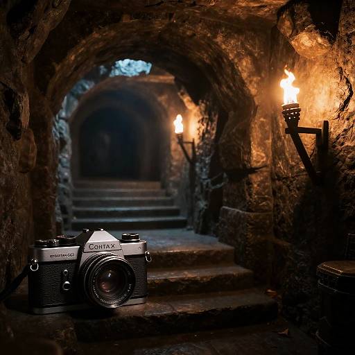 Cinematic Atlantis Underground Staircase, Fearful