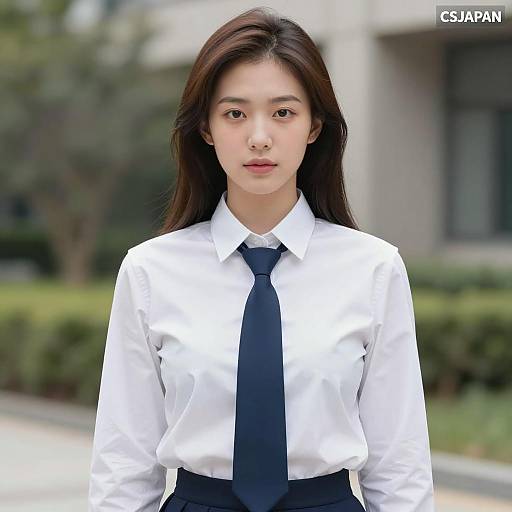 Portrait of Asian Woman Outdoors