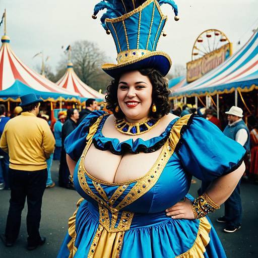 Plus Size Woman in Carnival Costume