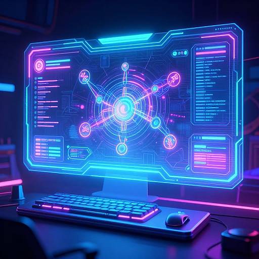 Futuristic Cyberpunk Game Interface