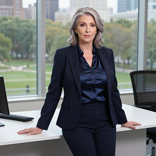 Elegant Mature Woman in Corporate Style