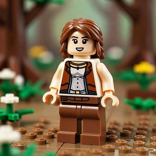 Realistic LEGO Katniss in Enchanted Forest