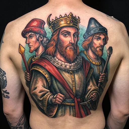 Colorful Medieval Tattoo Portraits