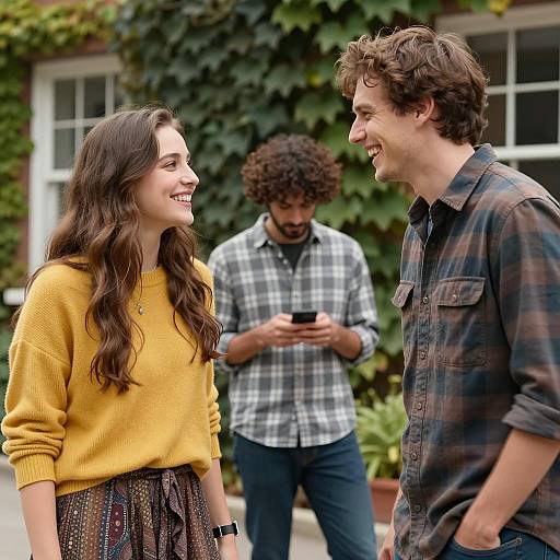 Young Adults Socializing Outdoors