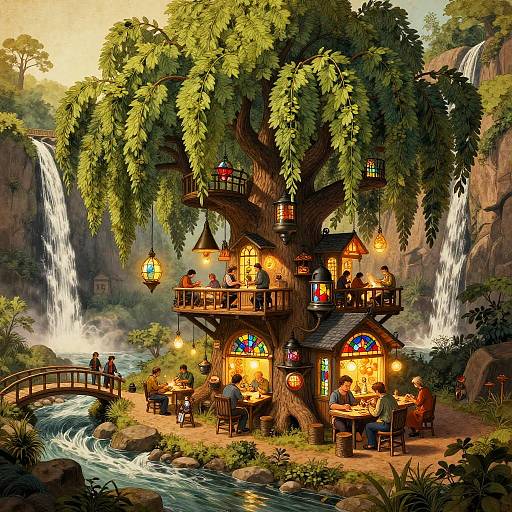 Anton Pieck Willow Glassblowers Guild Scene