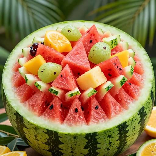 Vibrant Watermelon Fruit Bowl Art