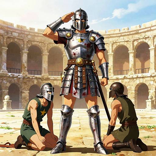 Ancient Gladiator Champion Salute