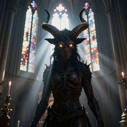 Demonic Creature in Cathedral Glow