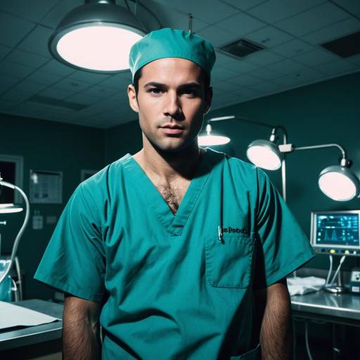 Worried Male Surgeon in Operating Room