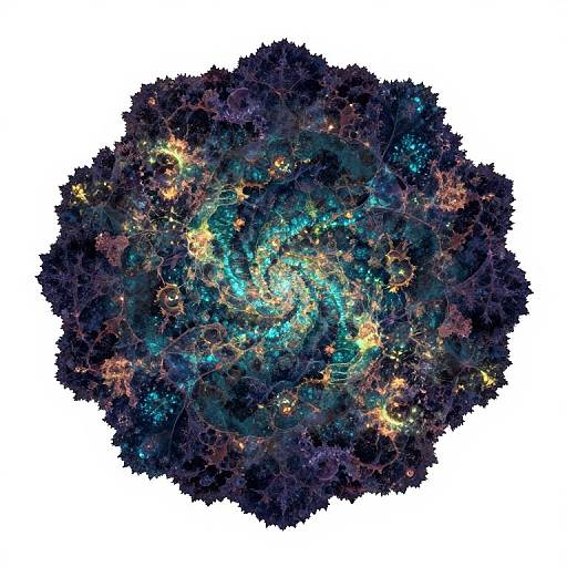 Minimalist Geometric to Bioluminescent Fractal