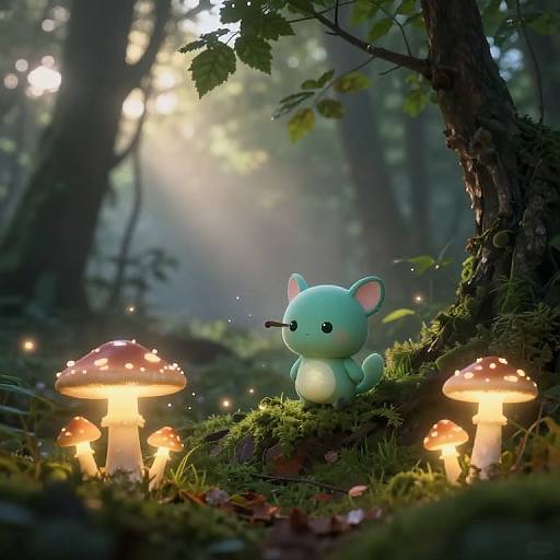 Pixu in Mystical Dawn Forest