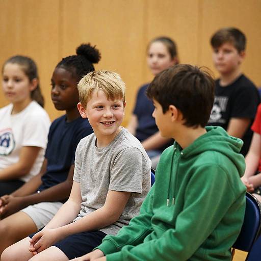 Cheerful Group of Children in Casual Setting