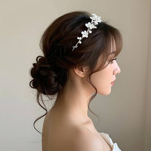 Elegant Low Bun Bridal Hairstyle