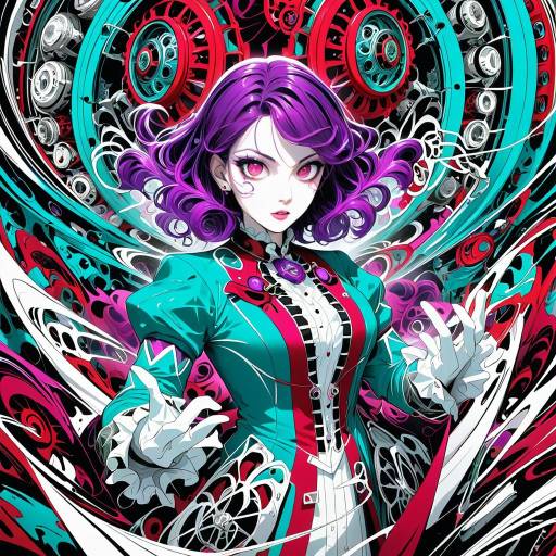 Dynamic Anime Magician Character Design