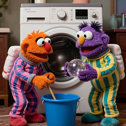 Muppet Astronauts by Vintage Washer