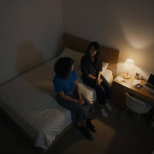 Aerial View of a Cozy Bedroom Scene