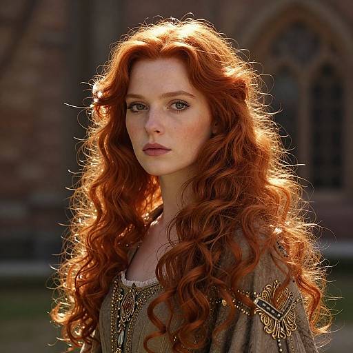 Fiery Red-Haired Girl Olya Portrait